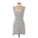 RTA Road To Awe Casual Dress - Mini Scoop Neck Sleeveless: Gray Dresses - Women's Size Large