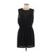 BCBGMAXAZRIA Cocktail Dress - Mini Crew Neck Sleeveless: Black Print Dresses - Women's Size Medium