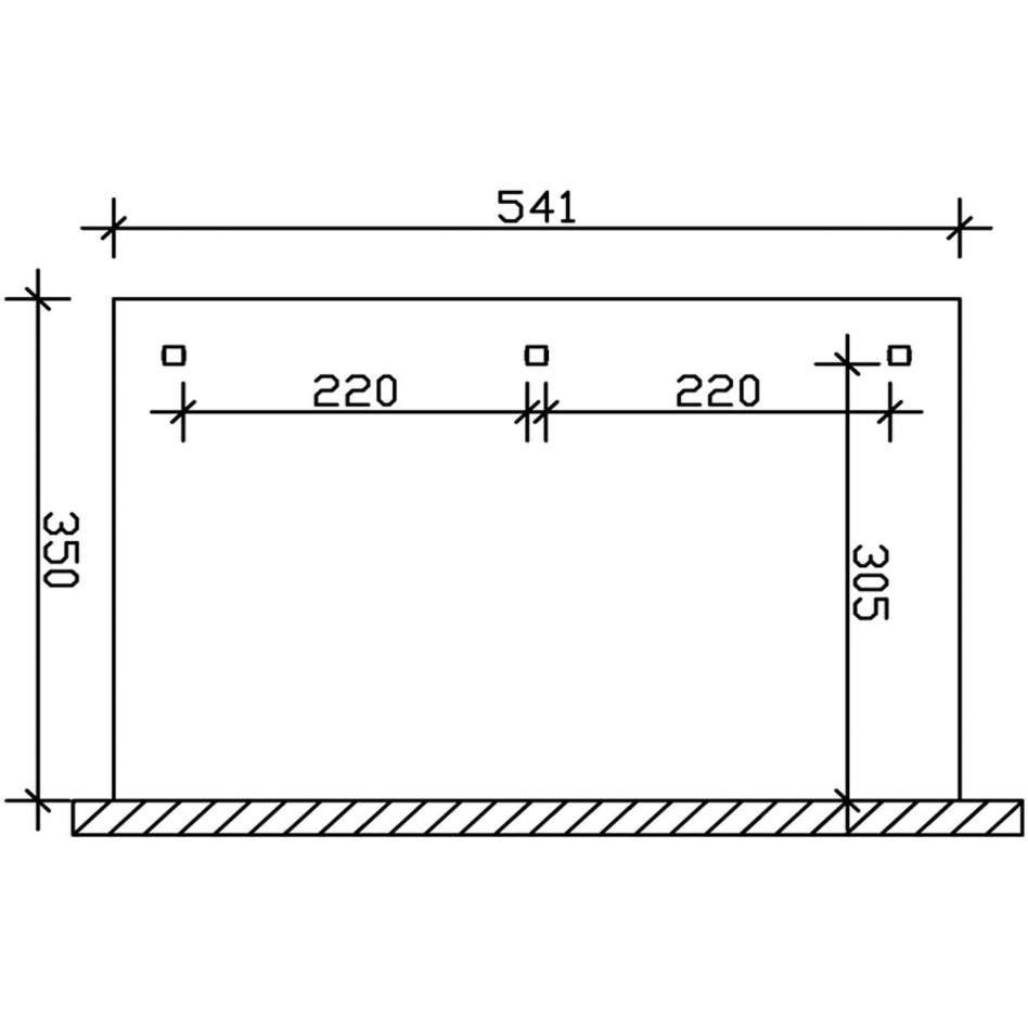 Skan Holz Terrassenüberdachung Andria Terrassendach, 541x350 cm, Nussbaum Image