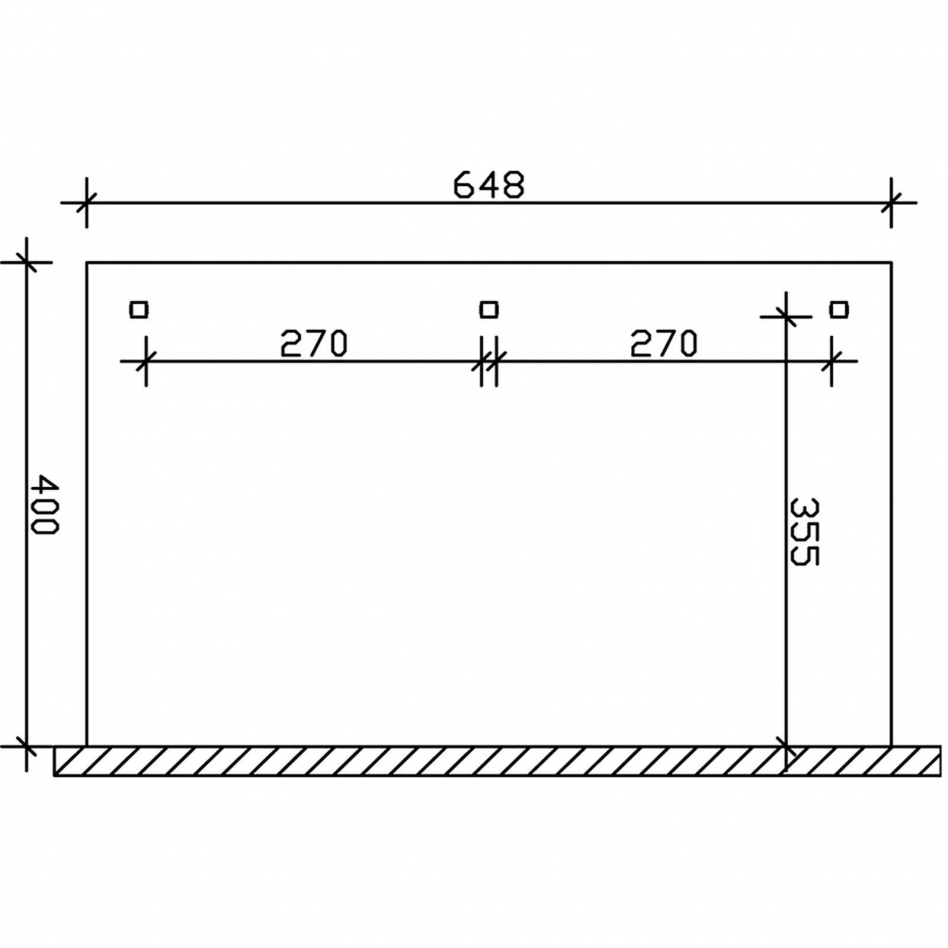 Skan Holz Terrassenüberdachung Andria Terrassendach, 648x400 cm, Nussbaum Image
