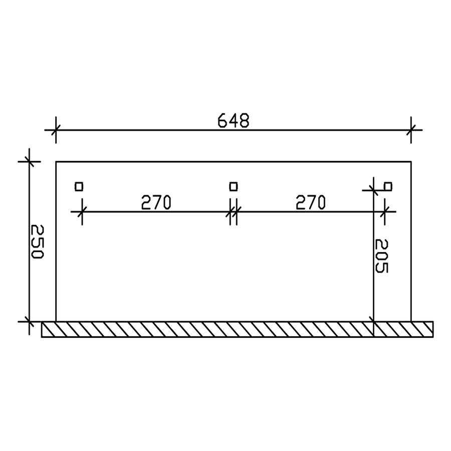 Skan Holz Terrassenüberdachung Ancona Terrassendach, 648x250 cm, Schiefergrau Image