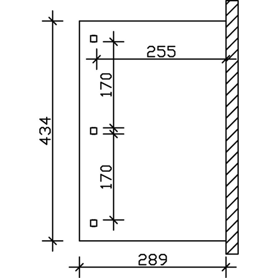 Skan Holz Terrassenüberdachung Venezia Terrassendach, 434x289 cm, Eiche Hell Image