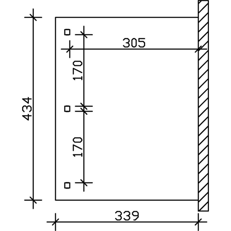 Skan Holz Terrassenüberdachung Venezia Terrassendach, 434x339 cm, Weiß Image