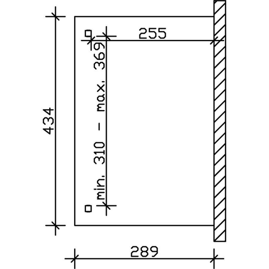 Skan Holz Terrassenüberdachung Verona Terrassendach, 434x289 cm, Eiche Hell Image