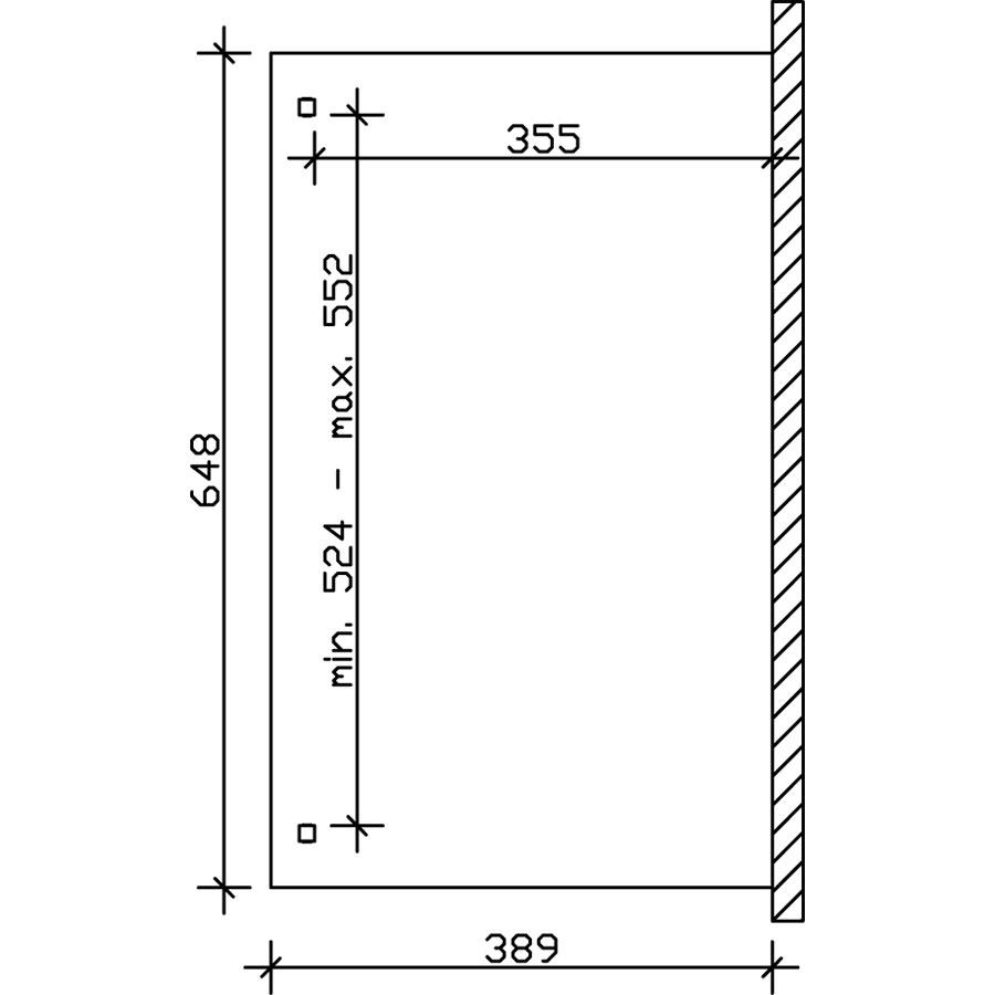 Skan Holz Terrassenüberdachung Verona Terrassendach, 648x389 cm, Eiche Hell Image