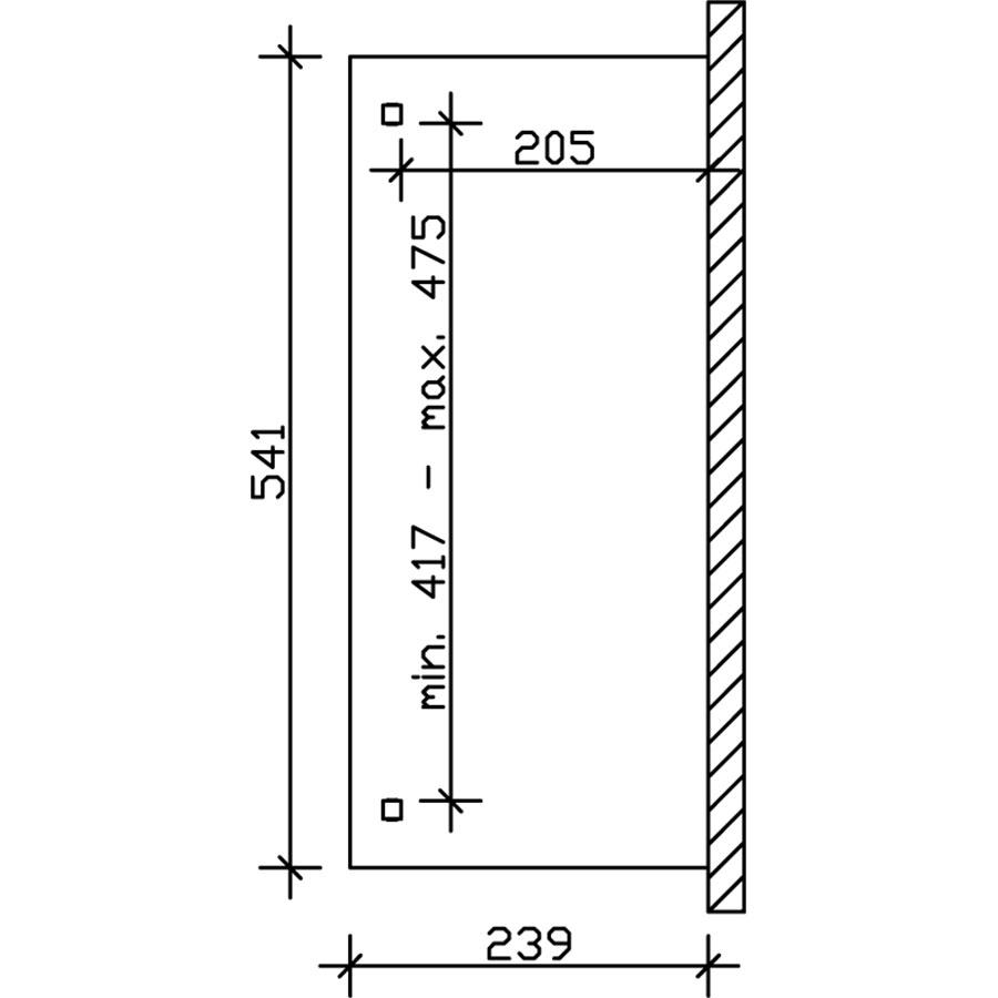 Skan Holz Terrassenüberdachung Verona Terrassendach, 541x239 cm, Nussbaum Image