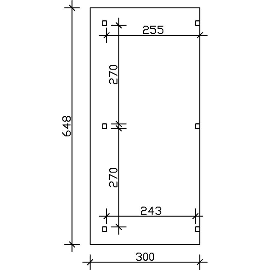 Skan Holz Terrassenüberdachung Siena Terrassendach, 648x300 cm, Nussbaum Image