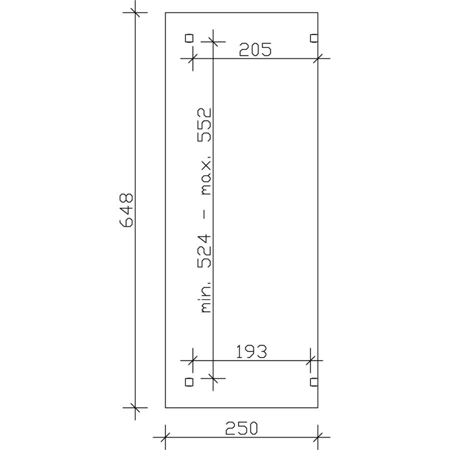 Skan Holz Terrassenüberdachung Sanremo Terrassendach, 648x250 cm, Natur Image