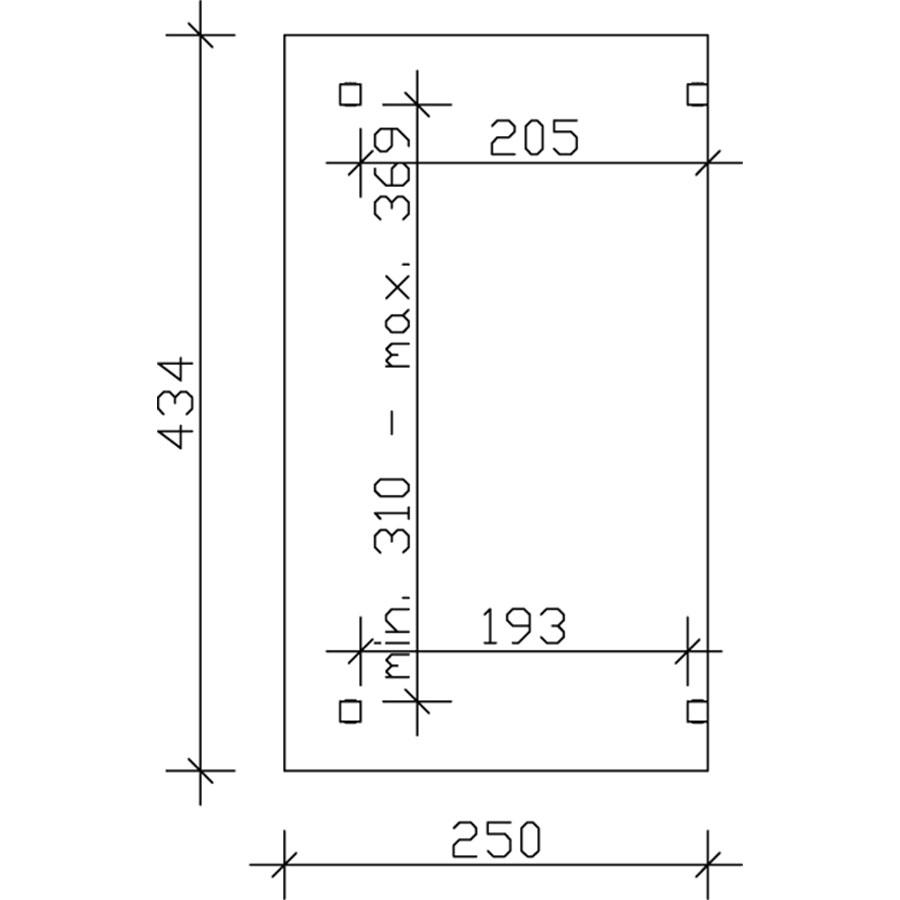 Skan Holz Terrassenüberdachung Sanremo Terrassendach, 434x250 cm, Schiefergrau Image