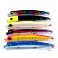 1 pz 6 # gancio di piume Pesca esca artificiale Peche attrezzatura da Pesca 12.8cm 15.4g Top Popper