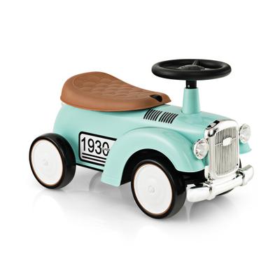 Costway Kids Sit to Stand Vehicle with Working Steering Wheel and Under Seat Storage-Green