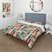Designart "Modern Bold Stripes Pattern I" Modern Bedding Set With Shams