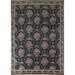 Vegetable Dye Green Aubusson Chinese Area Rug Hand-Knotted Wool Carpet - 8'11"x 12'2"