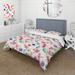 Designart "Watercolor Delight Polka Dots Pattern III" Purple Modern Bedding Cover Set With 2 Shams