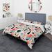 Designart "Soft Color Geometry Collage Serenade II" Black Modern Bedding Cover Set With 2 Shams