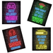Chok 4Pcs Neon Game Art Wall Decor Canvas Prints Funny Quotes Gaming Room Decorations Pictures Posters for Boys Bedroom Video Game Room Playroom Gamer Decor Framed Ready to Hang(12x16inch)