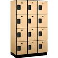 3 in. 24368 Extra Wide Designer Wood Locker with Four Tier - Maple - 15 x 18 x 18 in.