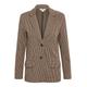 Part Two Damen Einreihiger Reverskaro Stofftaschen Blazer, braun kariert, 70