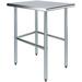 HBBOOMLIFE Stainless Steel Work Table Open Base | NSF Kitchen Island Food Prep | Laundry Garage Utility Bench (36 Long X 14 Deep)