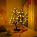 Ikohbadg Tree Lamp Gift Decorative Lamp Bedside Lamp Romantic Tree Lamp USB 48LED Simulation Cherrys Blossoms Tree Lamp Decorative Lamp Warm White Light Night Light