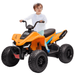 Kids Ride on ATV 24V Battery Powered Kids Electric Vehicle 4 Wheeler Quad w/Headlights MP3 USB Volume Control Large Seat Electric Ride on Toys Best Gifts for 18-36 Months Boys and Girls