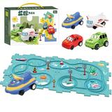 Puzzle Racer Car Track Puzzle Racer Kids Car Track Set Puzzle Track Car Play Set Meet Gladness Puzzle Track Puzzle Raceway Kids Car Track Set for Kids (15PCS Ocean)