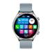 KQJQS Bluetooth Calling Smartwatch with Round Screen - Black Silicone Band