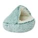 Leesechin Modern Pet Soft Plush Burrowing Cave Faux Fur Cuddler Round Cat Bed Self Warming Indoor Snooze Sleeping Cozy Dog Kitty Teddy Kennel Pet Mat Bed Dog Bed Pet Mat