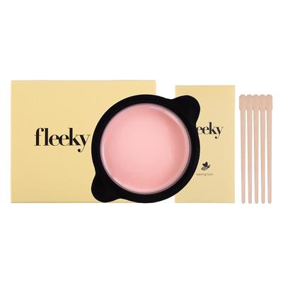 Fleeky - Mikrowellen Wax Kit - Effektive Enthaarung & Hautpflege in Einem Rasier- & Enthaarungscreme 100 g (148.9 € / 1 kg) Image