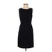 J. McLaughlin Casual Dress - Sheath High Neck Sleeveless: Black Print Dresses - Women's Size 2