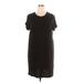 Terra & Sky Casual Dress - Shift Crew Neck Short sleeves: Black Solid Dresses - New - Women's Size 0X