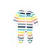 Carter's Long Sleeve Outfit: White Print Bottoms - Size 3 Month