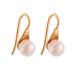 Triumph Tears,'18k Gold-Plated White Cultured Pearl Button Earrings'