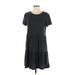 Gap Casual Dress - Mini Crew Neck Short sleeves: Black Print Dresses - Women's Size Small