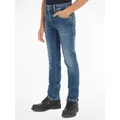Calvin Klein Kids' Optic Slim Fit Jeans, Dark Optic Blue