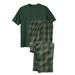 Men's Big & Tall Jersey Knit Plaid Pajama Set by KingSize in Tonal Green Plaid (Size XL) Pajamas