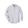 Men's Big & Tall KS Signature Wrinkle-Free Long-Sleeve Dress Shirt by KS Signature in White Navy Pindot (Size 17 1/2 35/6)
