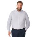 Men's Big & Tall KS Signature Wrinkle-Free Long-Sleeve Dress Shirt by KS Signature in White Navy Pindot (Size 20 35/6)