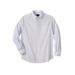 Men's Big & Tall KS Signature Wrinkle-Free Long-Sleeve Dress Shirt by KS Signature in White Navy Pindot (Size 26 35/6)