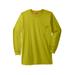 Men's Big & Tall Heavyweight Crewneck Long-Sleeve Pocket T-Shirt by Boulder Creek in Bright Pistachio (Size XL)