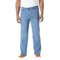Men's Big & Tall Liberty Blues™ Loose Fit 5-Pocket Stretch Jeans by Liberty Blues in Light Sanded Wash (Size 58 38)