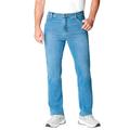 Men's Big & Tall Liberty Blues™ Straight-Fit Stretch 5-Pocket Jeans by Liberty Blues in Light Sanded Wash (Size 46 40)