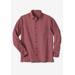 Men's Big & Tall Performance Woven Button Down by KingSize in Burgundy Geo (Size 3XL)