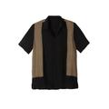 Men's Big & Tall Short-Sleeve Colorblock Rayon Shirt by KingSize in Diamond Block (Size 6XL)