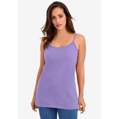 Plus Size Women's Cami Top with Adjustable Straps by Jessica London in Vintage Lavender (Size 22/24)