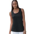 Plus Size Women's Scoop-Neck Sweater Tank by Jessica London in Black (Size S)