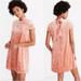 Madewell Dresses | Madewell Pink Crushed Velvet Mockneck Mini Dress Size Xxs | Color: Pink | Size: Xxs