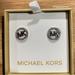 Michael Kors Jewelry | Michael Kors Circle Pave Earrings In Silver Nib | Color: Silver | Size: Os