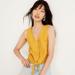 Madewell Tops | Madewell Texture & Thread Button-Front Tie Tank Top | Color: Yellow | Size: L