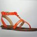 Michael Kors Shoes | Michael Kors Sasha T-Strap Flat Sandals, Clementine | Color: Orange | Size: 11